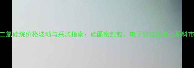 图片 二甲基二氯硅烷价格波动与采购指南：硅酮密封胶、电子级硅油核心原料市场深度.jpg
