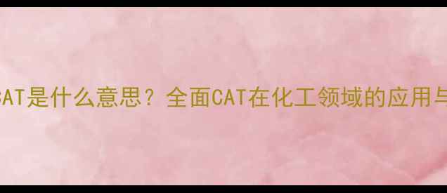 图片 化工CAT是什么意思？全面CAT在化工领域的应用与意义.jpg