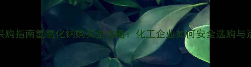 图片 化工采购指南氢氧化钠购买全攻略：化工企业如何安全选购与运输？.jpg