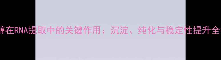 图片 异丙醇在RNA提取中的关键作用：沉淀、纯化与稳定性提升全指南1.jpg