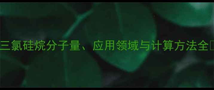 图片 甲基三氯硅烷分子量、应用领域与计算方法全🔬📊2.jpg