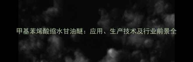 图片 甲基苯烯酸缩水甘油醚：应用、生产技术及行业前景全.jpg