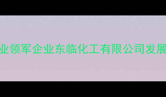 图片 精细化工行业领军企业东临化工有限公司发展报告（-）2.jpg