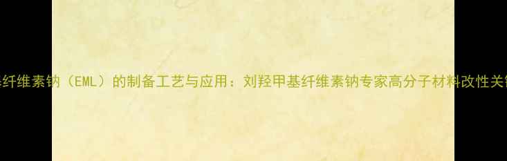 图片 羟甲基纤维素钠（EML）的制备工艺与应用：刘羟甲基纤维素钠专家高分子材料改性关键技术.jpg