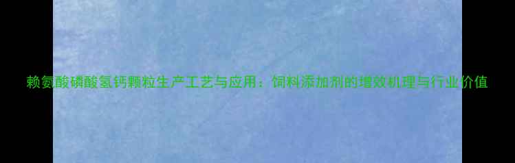 图片 赖氨酸磷酸氢钙颗粒生产工艺与应用：饲料添加剂的增效机理与行业价值.jpg