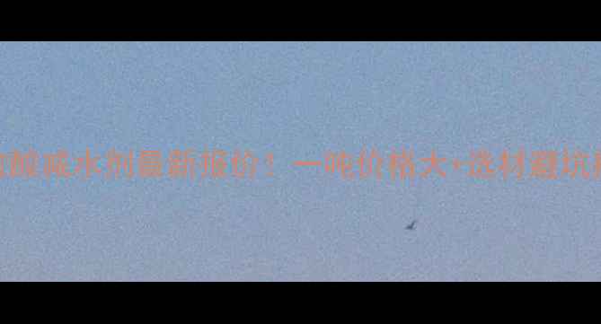 图片 🌟聚羧酸减水剂最新报价！一吨价格大+选材避坑指南🌟.jpg