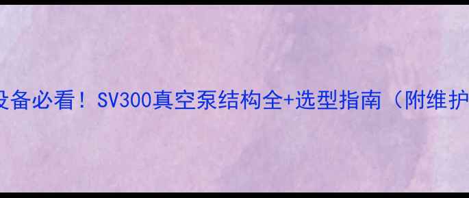 图片 💡化工设备必看！SV300真空泵结构全+选型指南（附维护技巧）1.jpg
