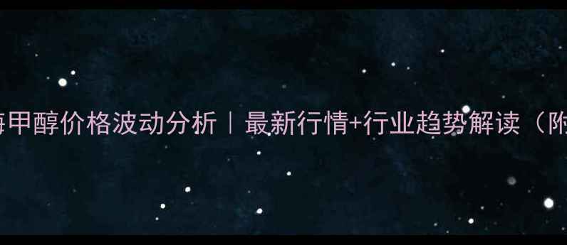 图片 📊生意社上海甲醇价格波动分析｜最新行情+行业趋势解读（附采购指南）2.jpg
