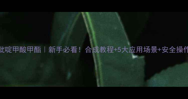 图片 🔬2甲基5吡啶甲酸甲酯｜新手必看！合成教程+5大应用场景+安全操作全攻略✨.jpg